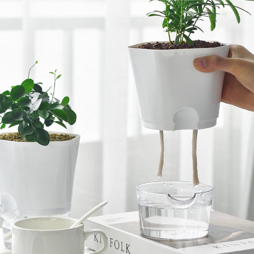 Self-Watering Lazy Plastic Planter