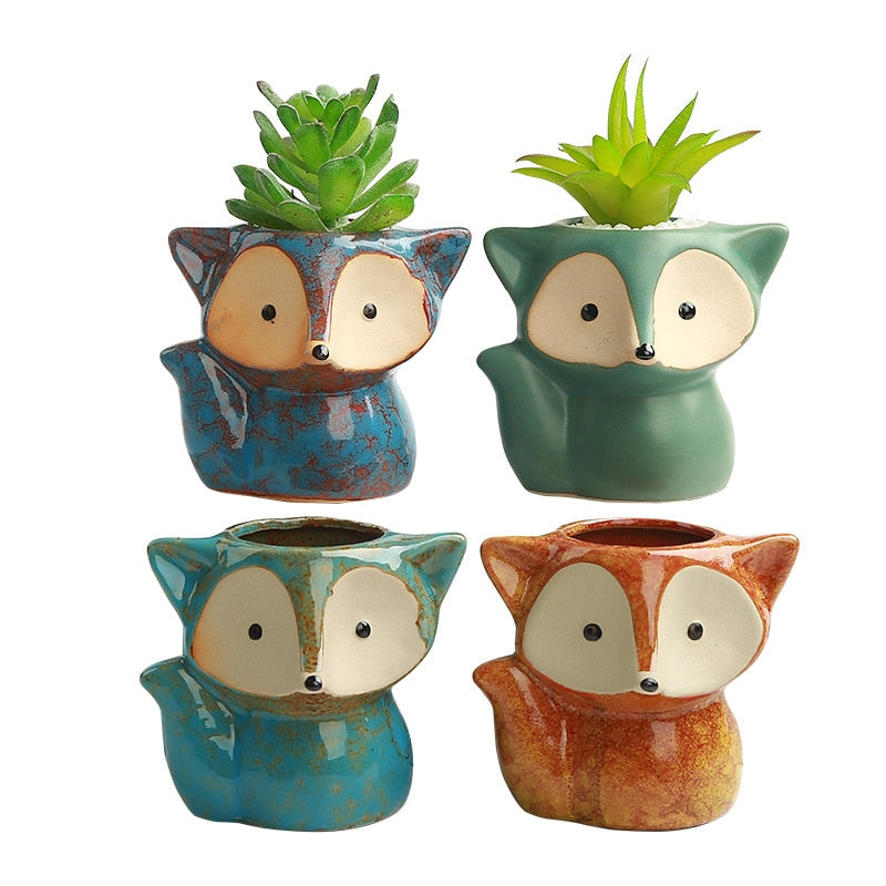 Cute Fox Style Succulent Pot