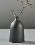 Ceramic Flower Vase Porcelain Black