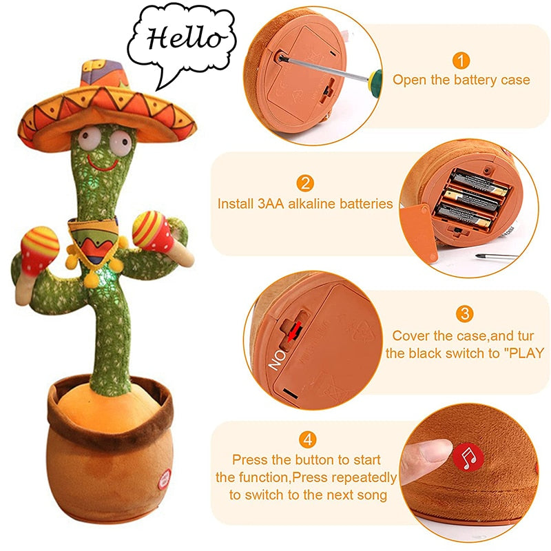 Dancing-Singing Cactus Plush Toy