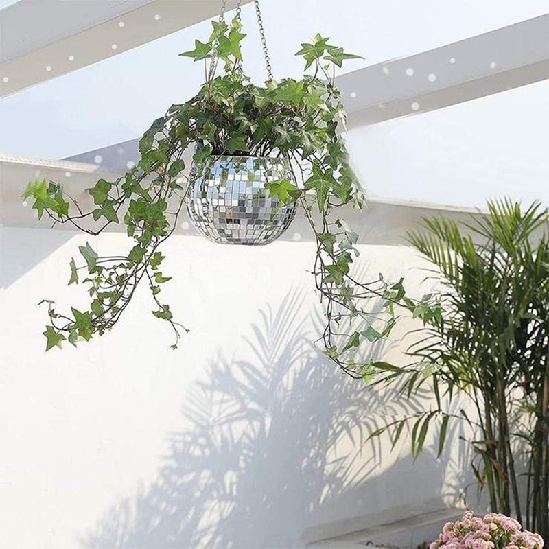 Self Watering Disco Ball Hanging Planter