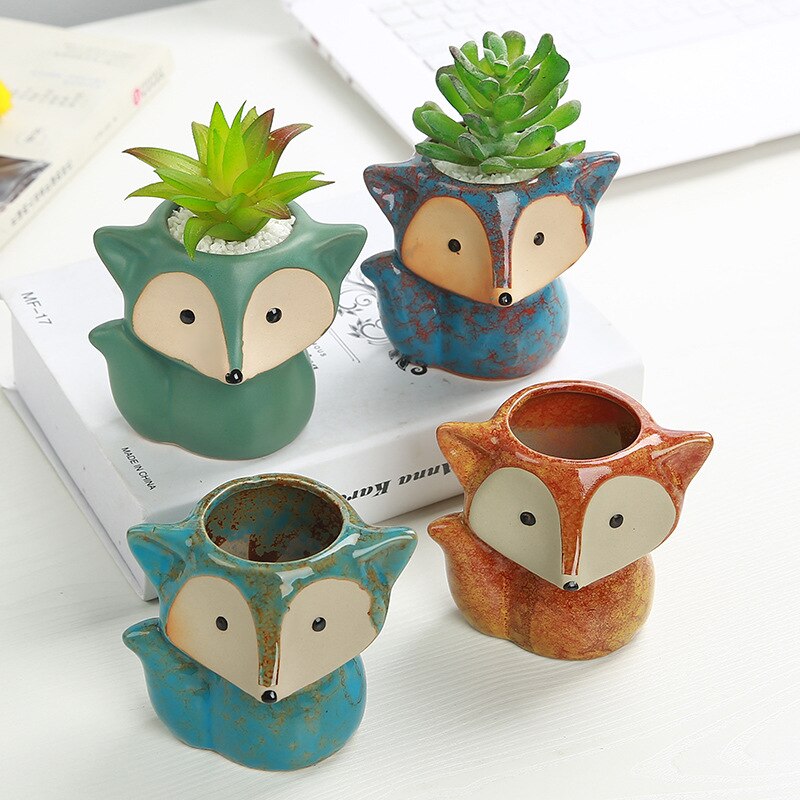 Cute Fox Style Succulent Pot