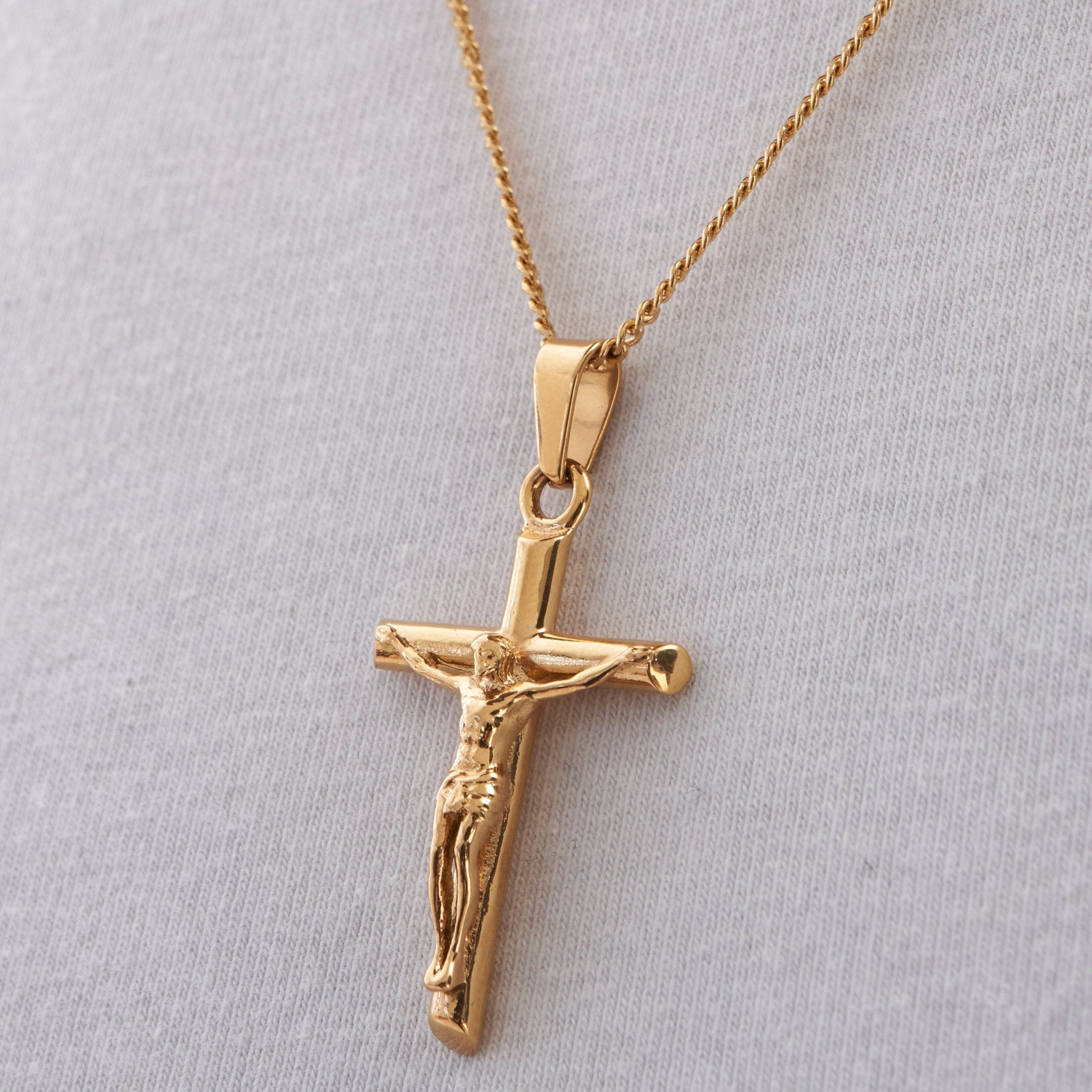 Crucifix Gold Necklace