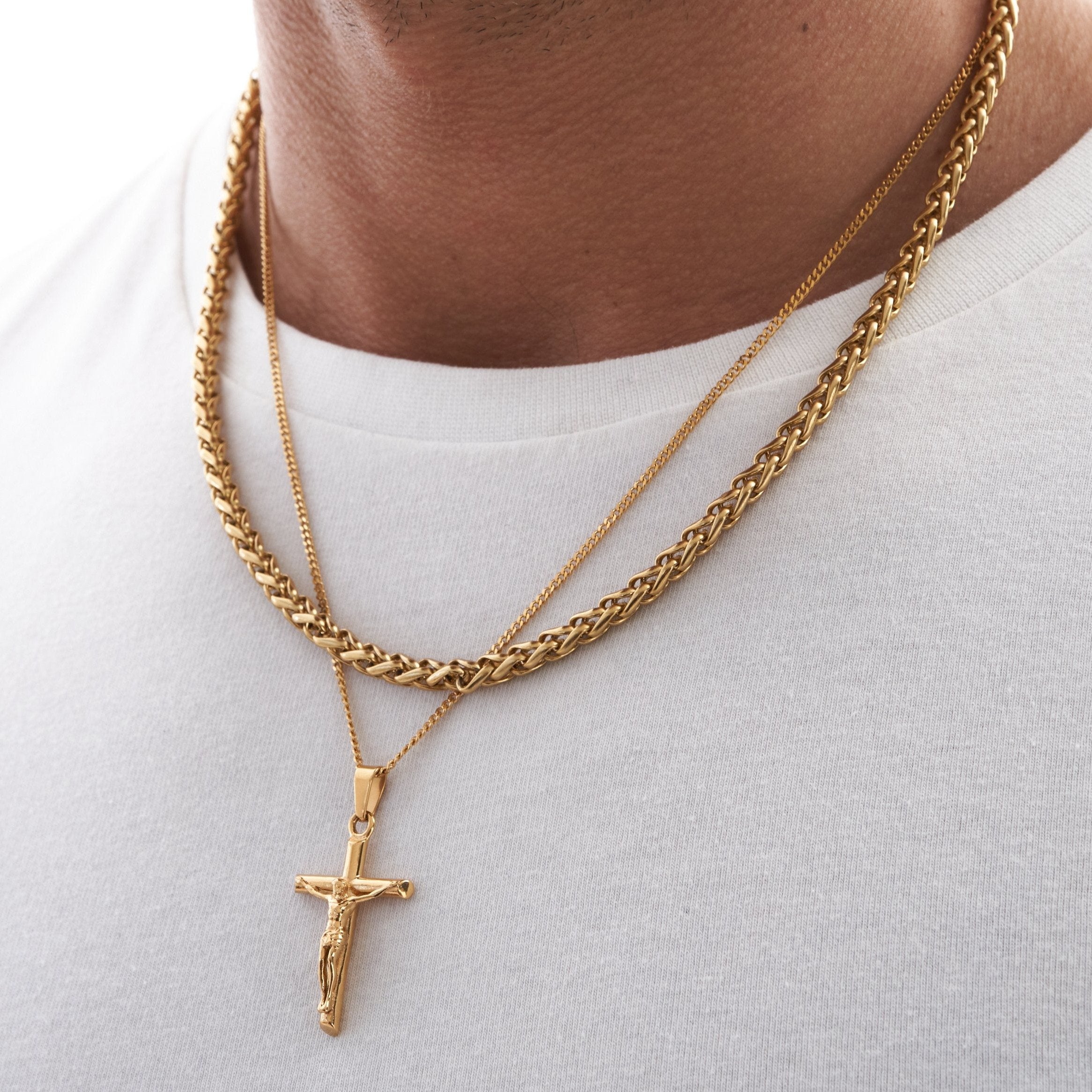 Crucifix Gold Necklace